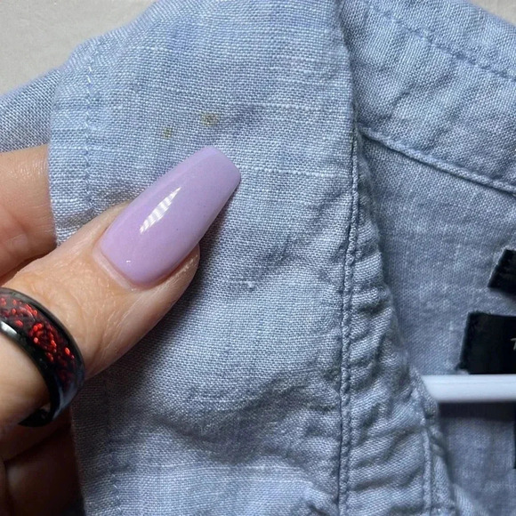 TAHARI Linen Short Sleeve Tunic Top‎ Coastal Beach Swim Cover Lagenlook Summer - Picture 6 of 11